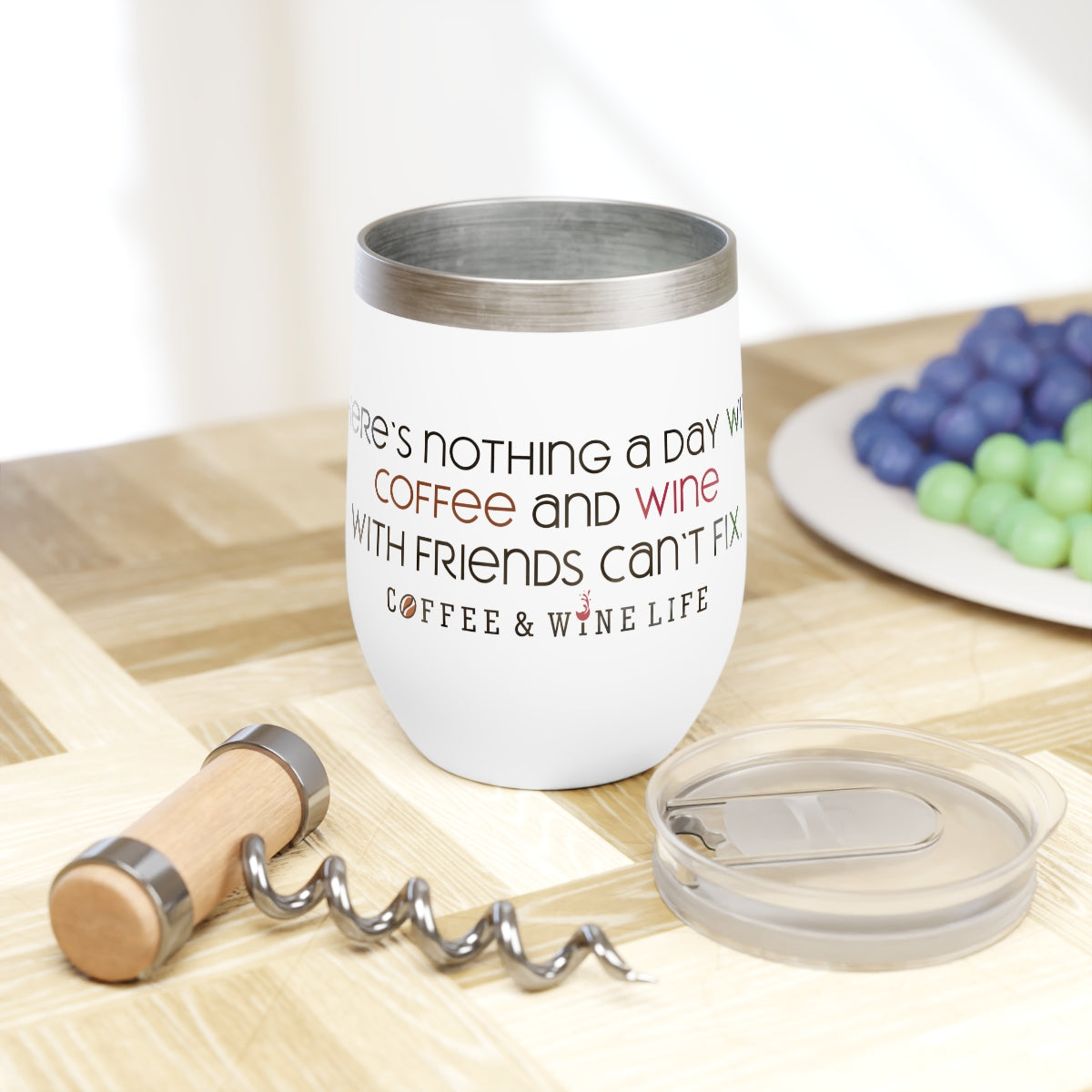 Coffee and Wine with Friends Chill Tumbler