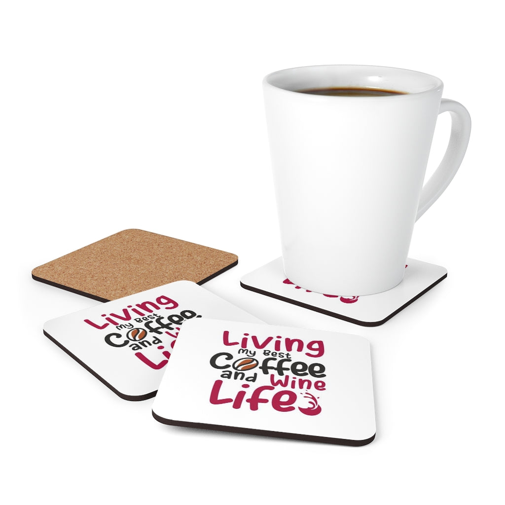 Best Coffee and Wine Life Coaster Set
